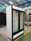 замораживатель дисплея стеклянного охладителя двери 1000L вертикальный для супермаркета