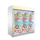 1-2-3-4 стеклянный замораживатель двери стоя Refrigerated витрина