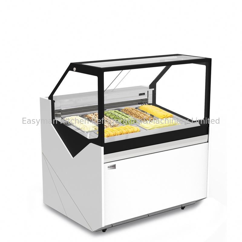 Refrigerated мороженым замораживатель витрины, замораживатель хранения Gelato 6 подносов