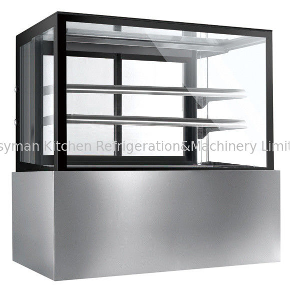 витрина печенья 5ft Refrigerated квадратом, стеклянный холодильник дисплея торта двери