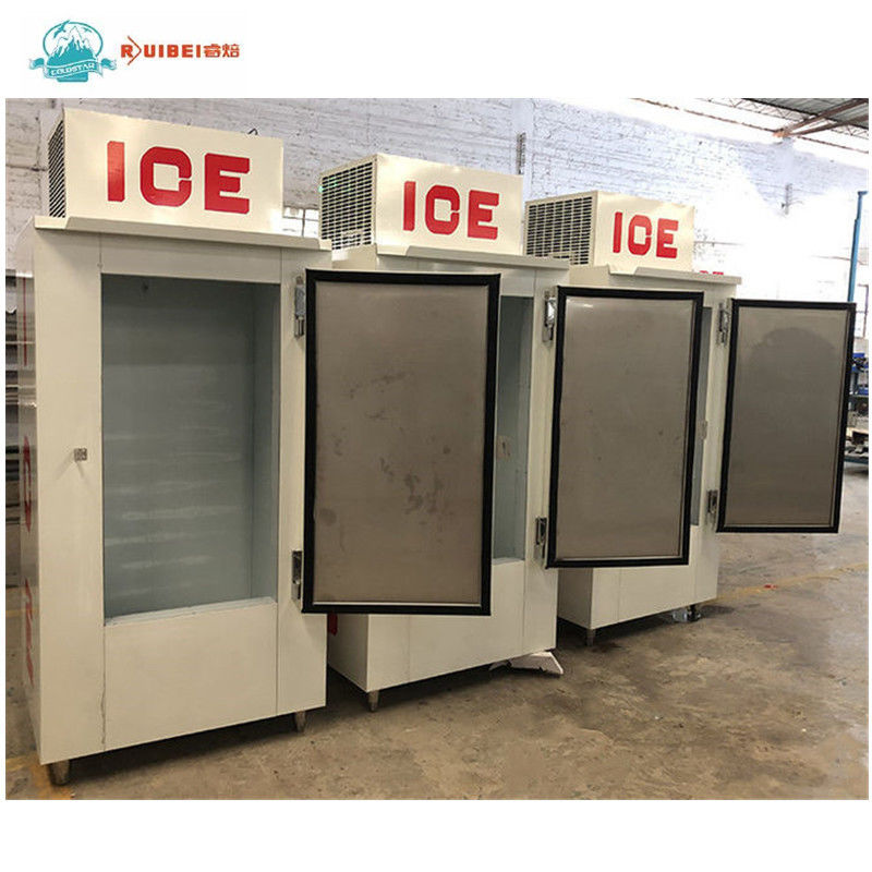 Коммерчески на открытом воздухе положенный в мешки замораживатель хранения льда, CE замораживателя куба льда вентиляторной системы охлаждения