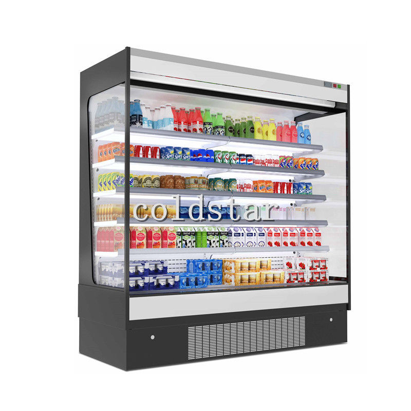 Выставочная витрина плода холодильника мульти-палубы охладителя молока супермаркета открытая для продажи