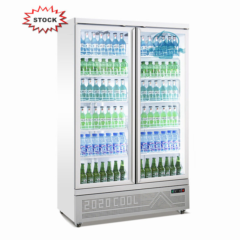 Холодильник дисплея супермаркета двери ETL 900L стеклянный с компрессором Embraco
