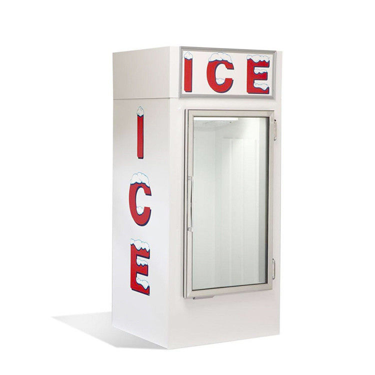 Ящик замораживателя хранения льда стеклянной двери коммерчески положенный в мешки