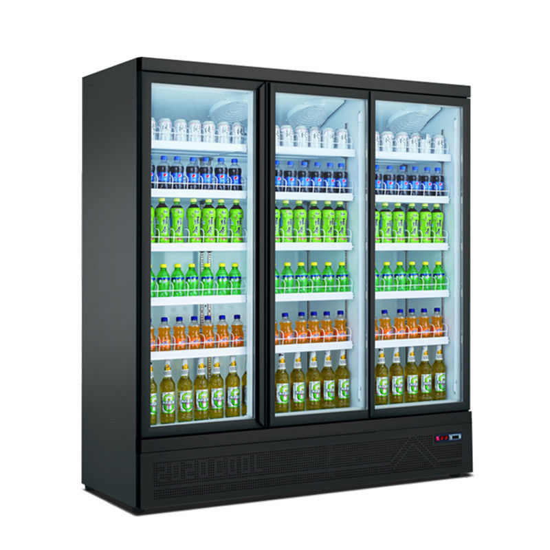 Горячий продавая холодильник коммерчески стеклянной двери вертикальный для показа молока напитка
