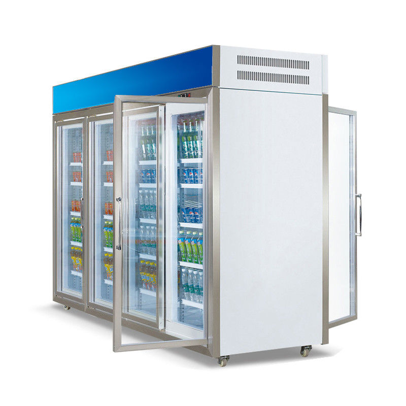 Тип холодильник и замораживатель ночного магазина спереди и сзади открытый холодного напитка двери холодильника дисплея напитка стеклянные