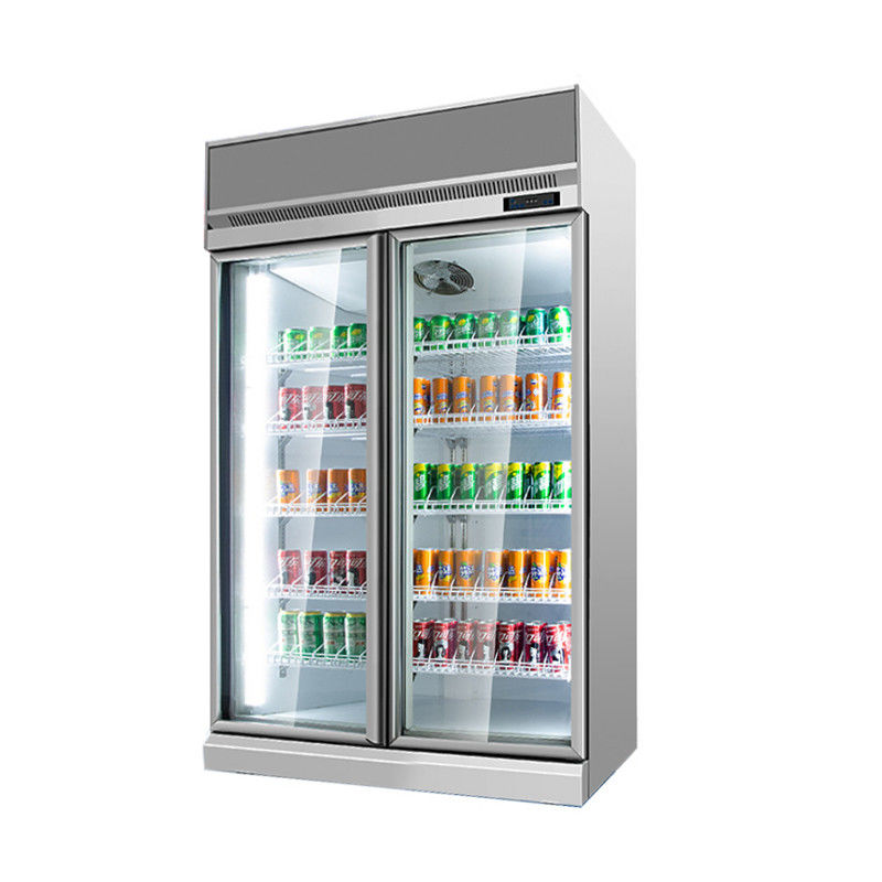 Холодильник двойной двери холодильника выдвиженческий с холодильником дисплея замораживателя напитка стеклянной двери коммерчески