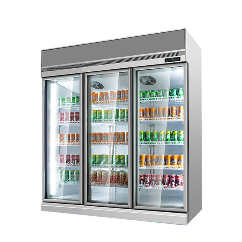 Напитки показывают охладитель бутылки стекла пива двери холодильника супермаркета холодильника стеклянный с одобренным CE