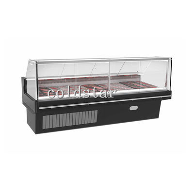Охладитель дисплея еды коммерчески холодильника витрины мясника прямоугольный стеклянный сваренный