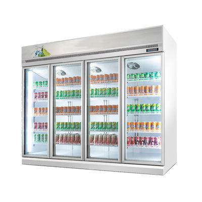 Коммерчески холодильник дисплея напитка 4 стеклянный дверей с регулятором температуры цифров